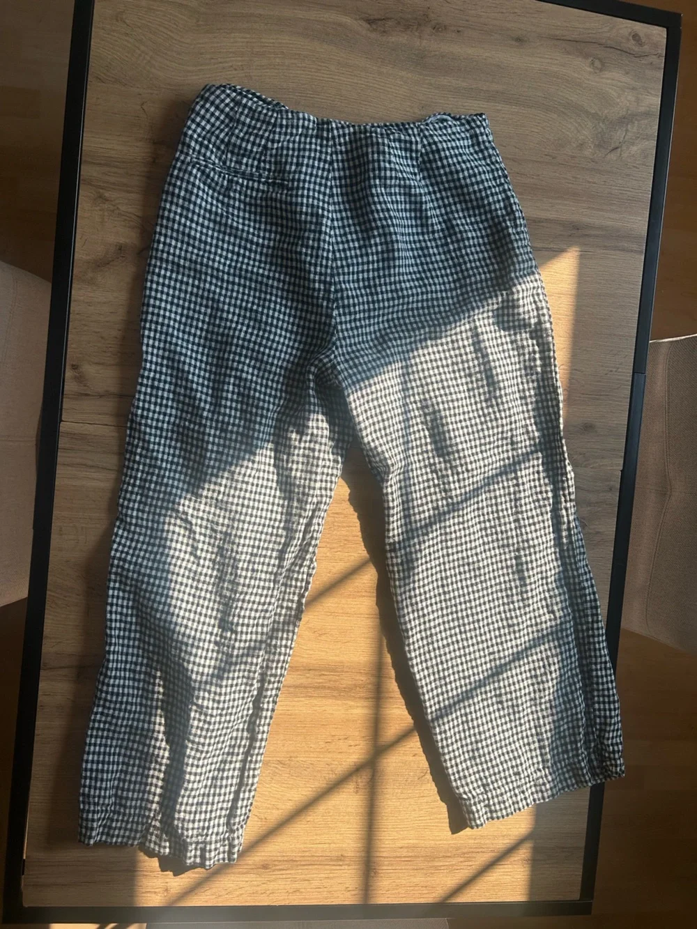 Reformation Andi Pant. Black & White Gingham Cropped Pants